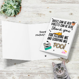 Carte Drôle mignon Bonne fête des mères du chat