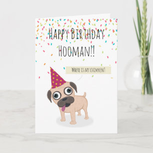 Carte Drôle mignon Joyeux Anniversaire levrette chien an