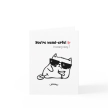 Drôle Mignonne Chat Anniversaire Carte-Nom personn