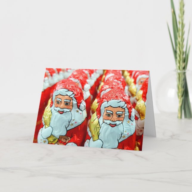 Carte Drôle Mignonne Père Noël Vous Regarde Noël (Devant)