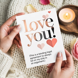 Carte Drôle Minimaliste Tu es à moi Saint-Valentin