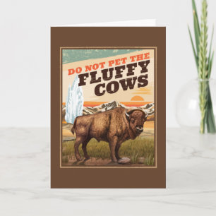 Carte Drôle Ne Pas Attirer L'Amoureux Du Bison Des Vache