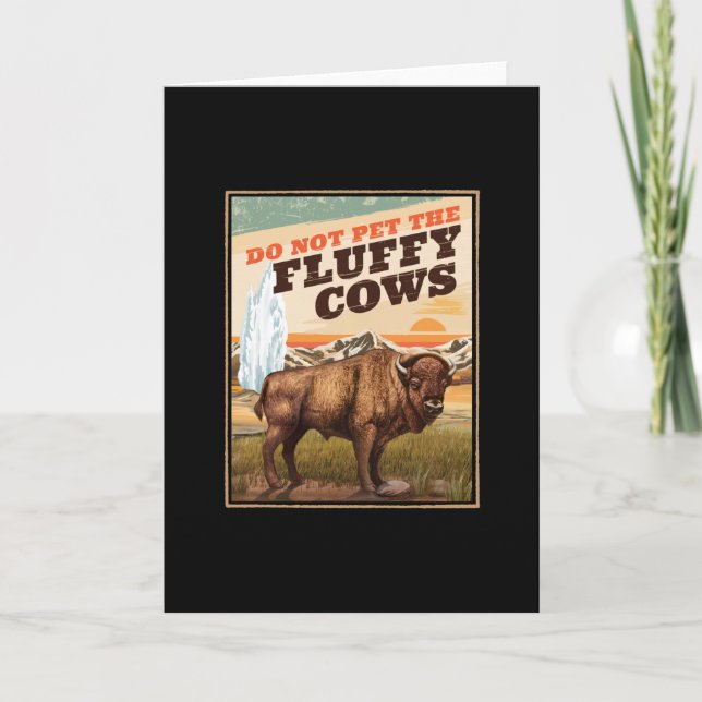Carte Drôle Ne Pas Attirer L'Amoureux Du Bison Des Vache (Devant)