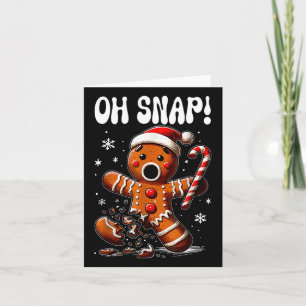 Carte Drôle Noël Gingerbread Man Oh Snap Outfit Paj