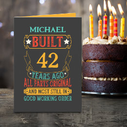 Carte Drôle Nom personnalisé et années Anniversaire