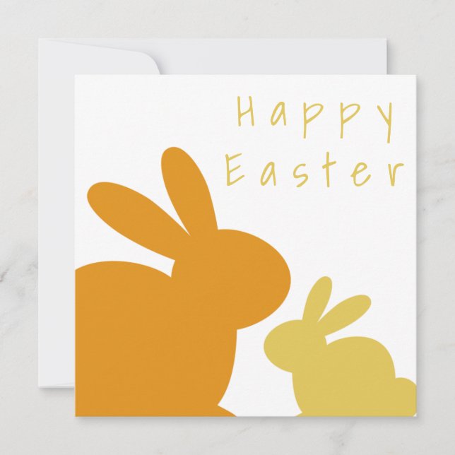 Carte Drôle Orange Bunny Texte personnalisé (Devant)