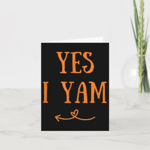 Carte Drôle Oui Je Yam Thanksgiving Fall Harvest Couple 