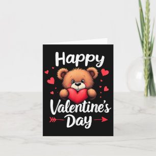 Carte Drôle Ours En Teddy Tenant Coeur Pour La Journée V