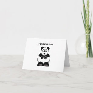 Carte Drôle Pandamonium Panda Busy Pun Caricature