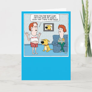 Carte Drôle papa avec papa Bod dans Papa Bod Chemise Ann