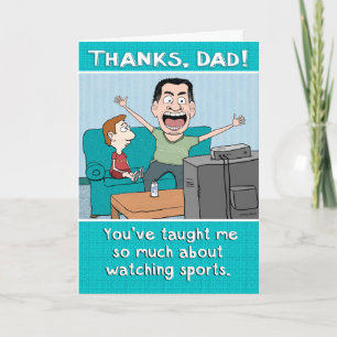Carte Drôle Papa Sports Nut Fête des pères