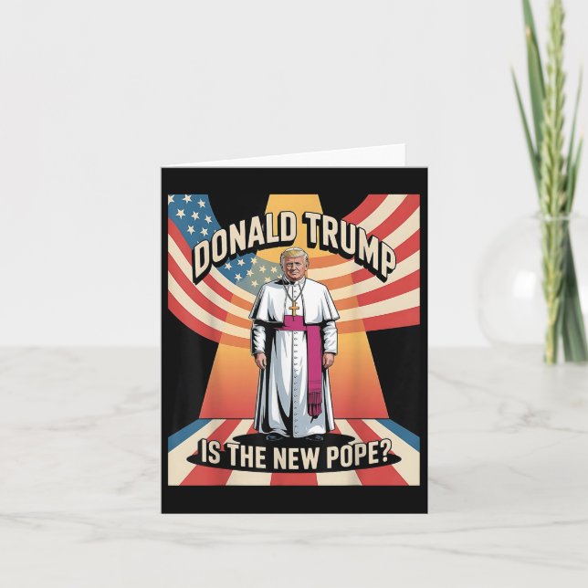 Carte Drôle Pape &amp ; Président Donald Trump, Catholiq (Devant)
