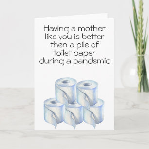 Carte Drôle Papier Toilette Pandémie Maman Fête des Mère