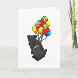 Carte Drôle Patterdale Terrier Chien Avec Ballons