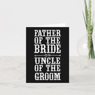 Carte Drôle Père De L'Oncle De Mariée Du Groom Hallo