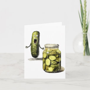 Carte Drôle Pickle Surprend Un Concombre Et Un Bocal De 