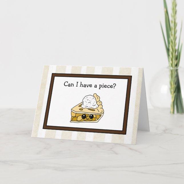 Carte Drôle Pie Pun, Joyeux Anniversaire Humour romantiq (Devant)