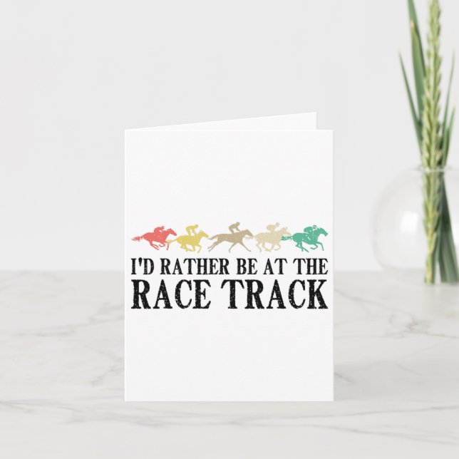 Carte Drôle Piste Cheval Course Cadeau Cadeau Hommes Fem (Devant)