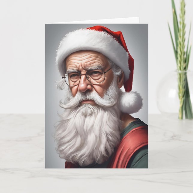 Carte Drôle politiquement incorrect Père Noël Joyeux Noë (Devant)