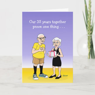 Carte drôle pour les 35 ans de mariage du mari