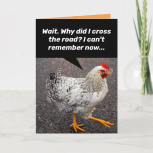 Carte Drôle Pourquoi Le Poulet A-T-Il Traversé La Route 
