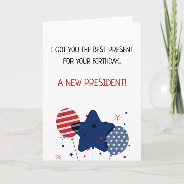 Carte Drôle président jour amérique patriotique annivers (Devant)