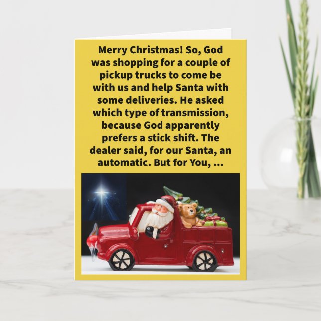 Carte Drôle Pun Notre Seigneur Un Manuel Joyeux Noël (Devant)