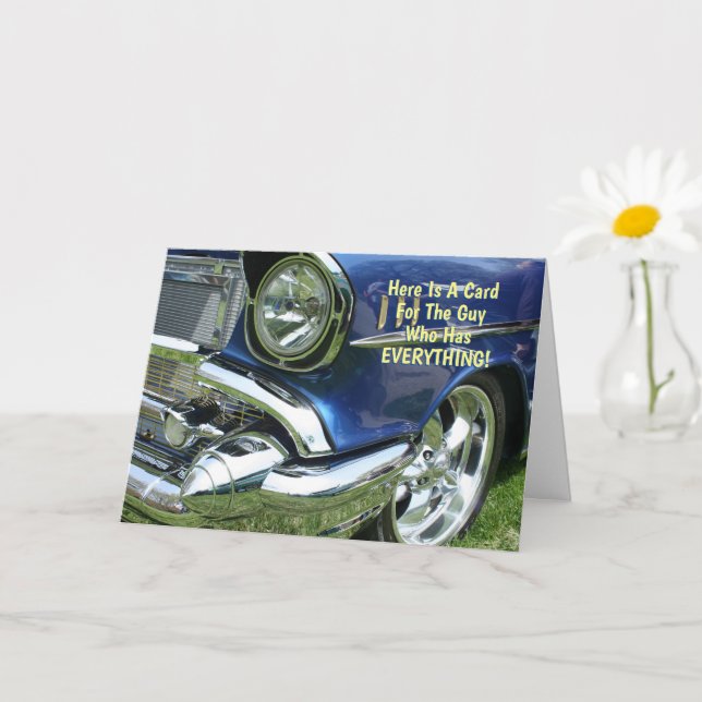 Carte Drôle Qui A Tout, Bleu '57 Chevy, Vs 2 (Petite plante)