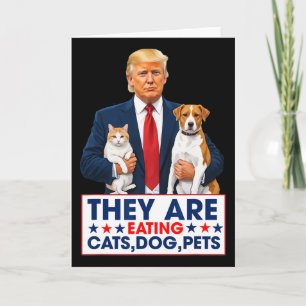 Carte Drôle qu'ils mangent les chiens les chats les anim