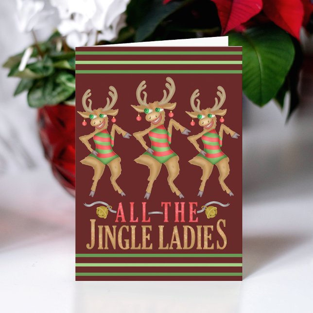 Carte Drôle Rendez-vous de Noël Toutes les Dames Jingle (Créateur téléchargé)