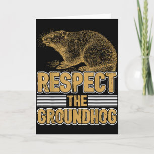 Carte Drôle Respecter Le Marmotte Jour De La Marmotte Fe