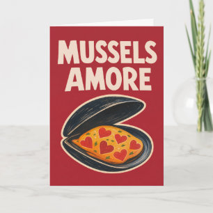 Carte Drôle Rétro Moule Amour Amour Romance Côtière