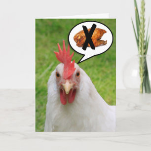 Carte Drôle Rooster NO POULET SOUP Se porter bien