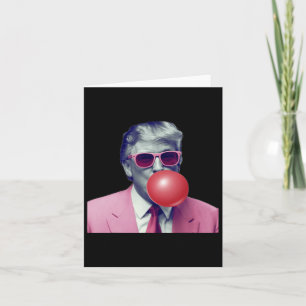 Carte Drôle rose Donald Trump Bubble Gum Yum Tee