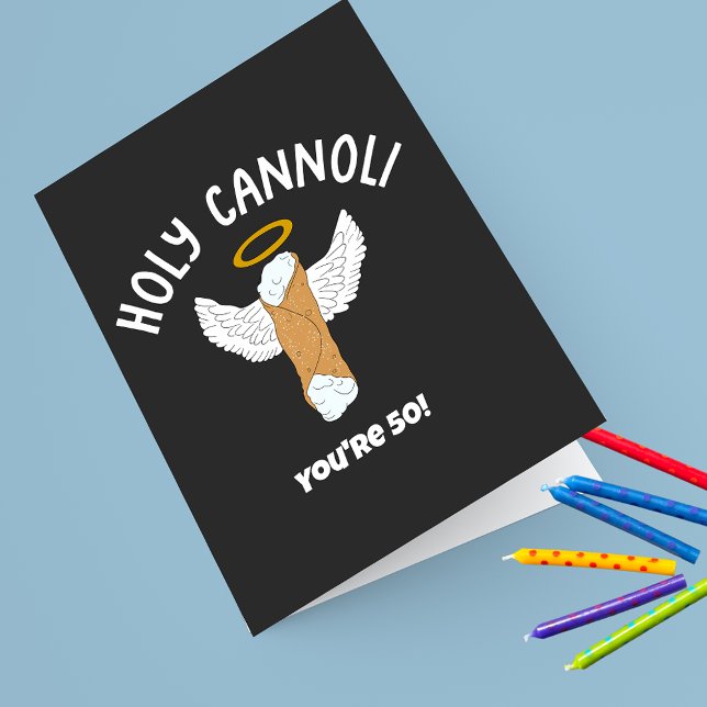 Carte Drôle Sainte Cannoli Italien Thème Année Personnal (Créateur téléchargé)