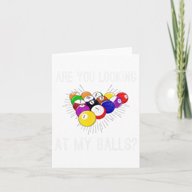 Carte Drôle Sarcastique Pool Billard Slogan Regardant M (Devant)