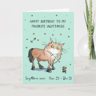 Carte drôle Scorpion Zodiaque Chat Signe astrologi
