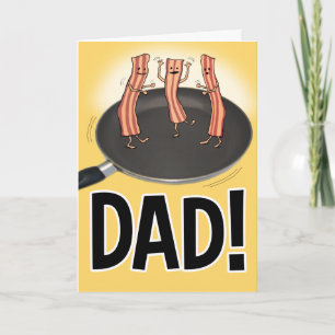 Carte Drôle Shakin' Votre Bacon Fête des pères Card