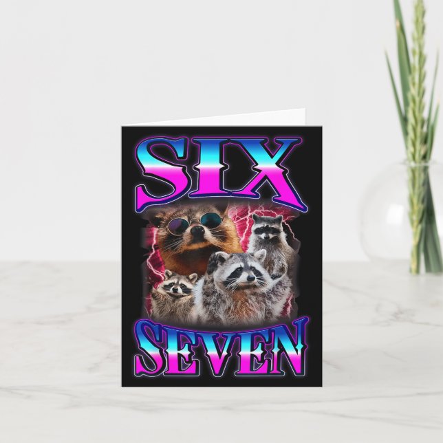 Carte Drôle Six Sept 67 Meme 67 Raton Meme Contrefaçon G (Devant)