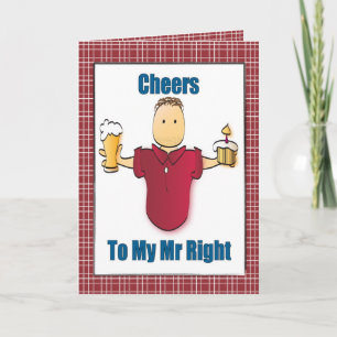 Carte Drôle Snarky Cartoon Mari Petit ami Anniversaire