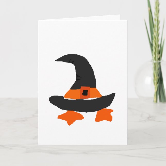 Carte Drôle sorcier Casquette avec pied de canard sous (Devant)