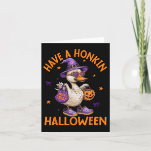 Carte Drôle Sorcière Goose Avoir Halloween Halloween Sil