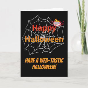 Carte Drôle Spider sur le web d'Halloween