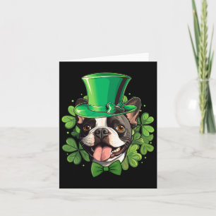 Carte Drôle St Patricks Boston Terrier 