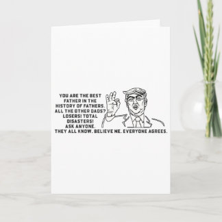 Carte Drôle Super Papa Humour Donald Trump Fête des Père