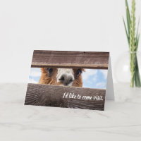 Carte drôle sur une visite qu'on leur rend.