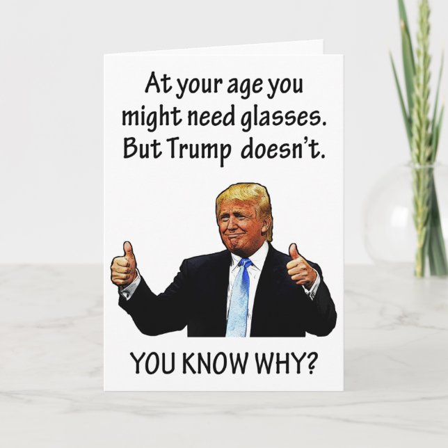 Carte Drôle Trump 2020 Élection Anniversaire (Devant)