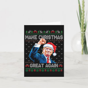 Carte Drôle Trump 2024 Rendre Noël super à nouveau laid 