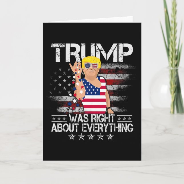 Carte Drôle Trump avait raison à propos de tout le drape (Devant)