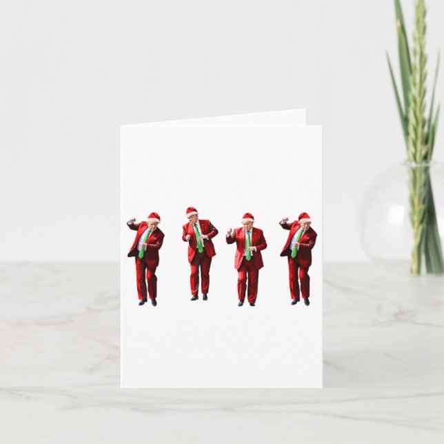 Carte Drôle Trump Danse Santa Claus Noël Noël Noël Noël  (Devant)